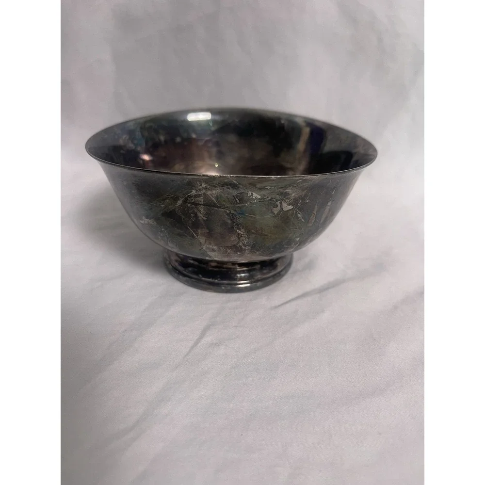 Vintage Gorham EP YC793 silver plated small bowl with patina 4.5